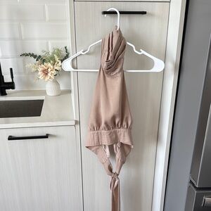 Stylish Tan Halter Top